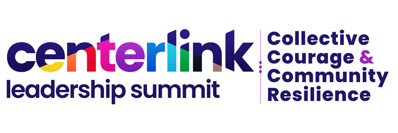 colorful logo for 2024 CenterLink LGBTQ Community Center Leadership Summit